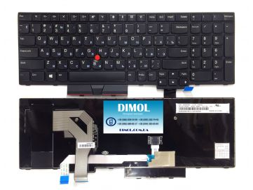 Оригинальная клавиатура для ноутбука Lenovo Thinkpad T570, T580, P51S, P52S series, ru, black