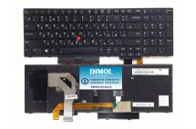 Оригинальная клавиатура для ноутбука Lenovo Thinkpad T570, T580, P51S, P52S series, ru, black, подсветка