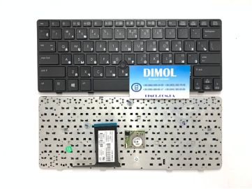 Оригынальна клавиатура для HP EliteBook 2560P, 2570P series, ru, black, рамка