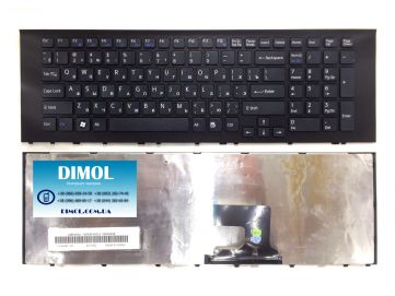 Оригинальная клавиатура для ноутбука Sony Vaio VPC-EF, VPCEF series, black, ru