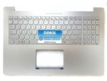 Оригинальная клавиатура для ноутбука Asus N501, N501J, N501JW, N501V, N501VW series, ru, silver, подсветка