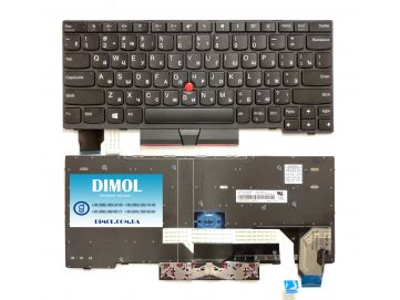 Оригинальная клавиатура для Lenovo ThinkPad X280, A285 series, black, ru