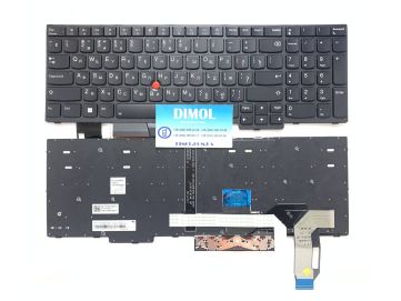 Оригинальная клавиатура для Lenovo ThinkPad E580, L580 series, black, ru, подсветка