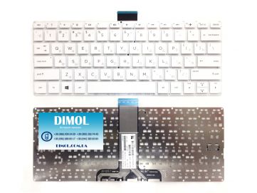 Оригинальная клавиатура для ноутбука HP Pavilion x360 11-K series, white, ru, без рамки
