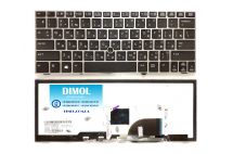 Оригинальная клавиатура для ноутбука HP EliteBook 2170p series, black, silver frame, ru, подсветка Оригинальная клавиатура для ноутбука HP EliteBook 2170p series, black, silver frame, ru, подсветка