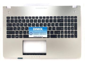 Оригинальная клавиатура для ноутбука Asus N56, N56D, N56DP, N56DY, N56JK, N56JN, N56JR, N56V, N56VB, N56VJ  series, black, ukr, передняя панель