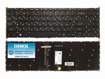 Оригинальная клавиатура для ноутбука Acer Swift 3 SF315-51, SF315-51G N17P4 series, ru, black, подсветка 