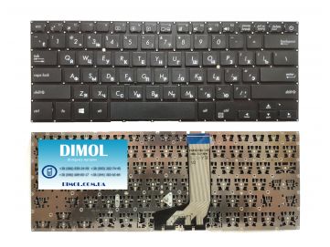 Оригинальная клавиатура для ноутбука Asus vivobook S14 X411UF series ru, black