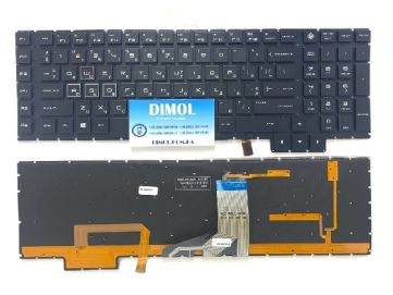 Оригинальная клавиатура для ноутбука HP Omen 17-an series, black, RGB - подсветка