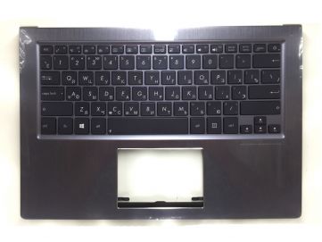 Оригинальная клавиатура для ноутбука Asus ZenBook UX302, UX302L, UX302LA, UX302LG series, ru, dark blue, подсветка