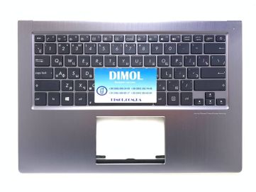 Оригинальная клавиатура для ноутбука Asus ZenBook UX302, UX302L, UX302LA, UX302LG series, подсветка, панель серый металлик