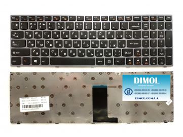 Оригинальная клавиатура для Lenovo IdeaPad B5400, M5400, black, (silver frame), ru