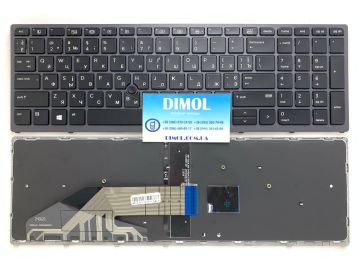 Оригинальная клавиатура для ноутбука HP ZBook 15 G3, ZBook 17 G3 series, rus, black, подсветка