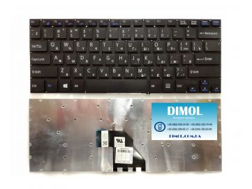 Оригинальная клавиатура для ноутбука Sony Vaio SVF14 series, black, ru (VER.2) 