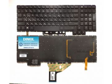 Оригинальная клавиатура для ноутбука HP Omen 15-CE series, black, RGB - подсветка