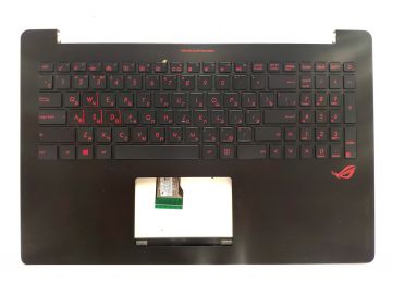 Оригинальная клавиатура для ноутбука Asus ROG N501J, N501JW, N501JM, UX501J, UX501JM, UX501JW series, ru, black, подсветка