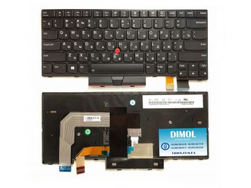 Оригинальная клавиатура для Lenovo ThinkPad T470, T480 series, black, ru, подсветка