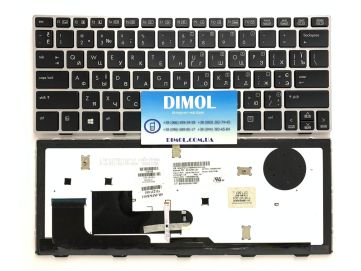 Оригинальная клавиатура для ноутбуков HP Elitebook Revolve 810 G1, 810 G2, 810 G3 series, black, ru, подсветка