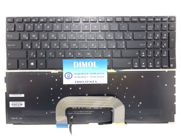 Оригинальная клавиатура для ноутбука Asus VivoBook 17 X705U series, black, uk, подсветка