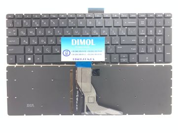 Клавиатура для ноутбука HP Pavilion 15-BS, 15-BW, 250 G6, 255 G6, 256 G6, 258 G6 series, rus, black, подсветка 