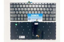 Оригинальная клавиатура для ноутбука Lenovo V130-14IGM, V130-14IKB, V330-14ARR, Flex 5-1470, Flex 5-1570 series, rus, gray, подсветка