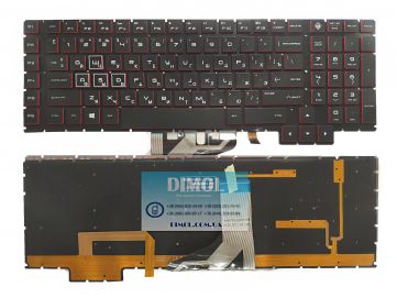 Оригинальная клавиатура для ноутбука HP Omen 17-an series, black, RGB - подсветка