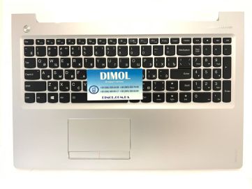 Оригинальная клавиатура для Lenovo IdeaPad 310-15, Lenovo IdeaPad 510-15 series, black, ua, передняя панель, подсветка 