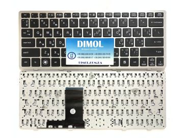 Оригинальная клавиатура для HP EliteBook 2560P, 2570P series, ru, black, серебристая рамка