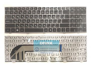 Оригинальная клавиатура для ноутбука HP ProBook 4540s, 4545s rus, black, с серебристой рамкой