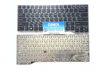 Оригинальная клавиатура для Fujitsu-Siemens LifeBook T725, T726 series, ru, black, серая рамка
