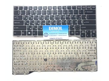 Оригинальная клавиатура для Fujitsu-Siemens LifeBook T725, T726 series, ru, black, серая рамка