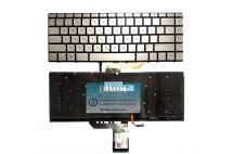 Оригинальная клавиатура для ноутбука HP Spectre X360 15-BL series, ru, silver, подсветка
