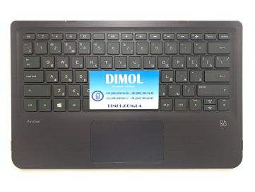 Оригинальная клавиатура для ноутбука HP Pavilion x360 11-K series, black, ru, передняя панель