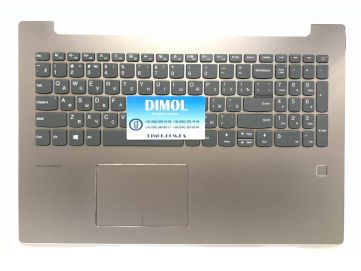 Оригинальная клавиатура для Lenovo IdeaPad 320-15, 330-15, 520-15 series, gray, ru, серая передняя панель