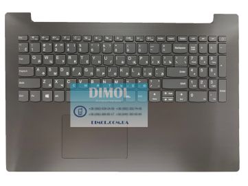 Оригинальная клавиатура для ноутбука Lenovo IdeaPad 330-15ICH series, gray, графитово-серая передняя панель