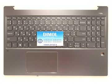 Оригинальная клавиатура для ноутбука Lenovo IdeaPad 720S-15IKB series, ru, gray, серая передняя панель, подсветка