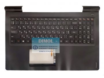 Оригинальная клавиатура для ноутбука Lenovo IdeaPad 700-15, 700-15ISK, 700-15-IFI, 700-15-ISE series, ua, black, подсветка, передняя панель