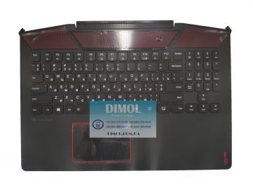 Оригинальная клавиатура для ноутбука Lenovo Legion Y720 series, ua, black, RGB-подсветка, передняя панель
