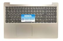 Оригинальная клавиатура для ноутбука Lenovo Ideapad 330S-15, 330S-15ARR, 330S-15AST, 330S-15IKB, 330S-15ISK series, ua, gray, серебристая передняя панель, подсветка