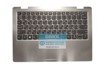 Оригинальная клавиатура для ноутбука Lenovo YOGA 330-11, YOGA 330-11IGm series, ua, gray, серебристая панель