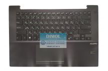 Оригинальная клавиатура для ноутбука Asus BU401, BU401LA series, ru, black, черная передняя панель, тачпад, подсветка
