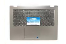 Оригинальная клавиатура для ноутбука Lenovo Yoga 520-14, 520-14IKB series, ru, gray, подсветка, серебристая панель, тачпад