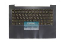 Оригинальная клавиатура для ноутбука Lenovo IdeaPad 330S-14IKB series, ru, gray, подсветка, голубая панель, тачпад