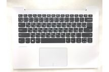 Оригинальная клавиатура для ноутбука Lenovo IdeaPad 320S-14, 320S-14IKB, 320S-14ISK series, rus, gray, белая передняя панель