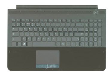 Оригинальная клавиатура для ноутбука Samsung RC510 black, ru, передняя панель
