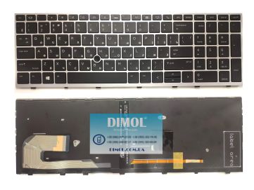 Оригинальная клавиатура для HP EliteBook 850 G5, EliteBook 755 G5 series, black, rus, трекпоинт, подсветка