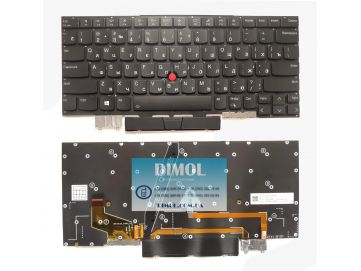 Оригинальная клавиатура для ноутбука Lenovo Thinkpad X1 Carbon Gen 9 series, ru, black, подсветка
