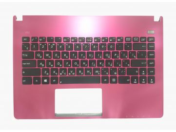 Оригинальная клавиатура для Asus X401, X450, A450 series, ru, black, розовая передняя панель