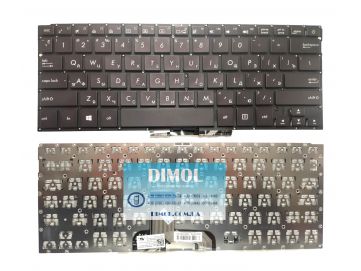 Оригинальная клавиатура для ноутбука Asus U410UAK, RX310UQ, U4000UQ, RX410UAK, U310UQK, BX310UQK series, коричневый, ru, под подсветку