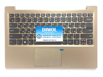 Оригинальная клавиатура для ноутбука Lenovo IdeaPad 320S-13IKB, Xiaoxin Chao 7000-13 series, rus, gray, подсветка, передняя панель Gold